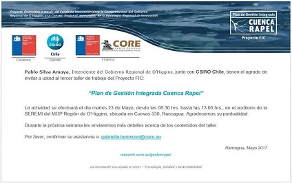 PROYECTO DE SCIRO CONVOCA A LOS USUARIOS DE AGUAS A UN NUEVO TALLER
