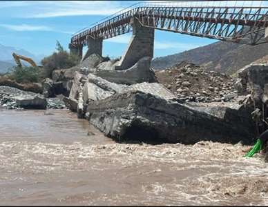 ALARMA EN RIBERA SUR: ESTRUCTURA COLAPSA Y AFECTA A 28 MiI HECTÁREAS SIN RIEGO